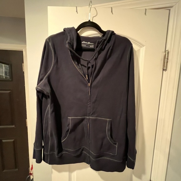 ~Eddie Bauer~ Navy Zip-Up Hoodie - Picture 1 of 7